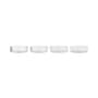 Schale Ripple glas transparent / 4er Set - Geriffeltes Glas - Ferm Living