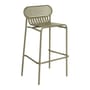 Tabouret de bar Week-End métal vert / Aluminium - H 80 cm - Petite Friture