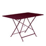 Tavolo pieghevole Bistro metallo rosso / 117 x 77 cm - 6 persone - Foro per ombrellone - Fermob