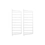  Wall mount metal white / Set of 2 - H 50 x D 20 cm - String Furniture