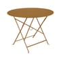 Tavolo pieghevole Bistro metallo giallo / Ø 96 cm - 5 persone / Foro ombrellone - Fermob
