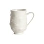 Gala Mug ceramic white / Mouths in relief - Jonathan Adler