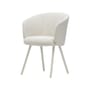 Poltrona imbottita Mikado tessuto beige / Piedi in Metallo - Vitra