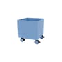 Colour Box I Storage chest on wheels wood blue / 35.4 x 35.4 x H 37.8 cm - MONTANA