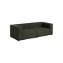 Canapé droit UK Mags n°1 tissu vert / 2,5 places - L 228 cm / Version UK - Hay