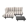 Gartenmöbel Paletti Set Medium textil braun / Couchtisch + Sofa B 190 cm (Armlehne links) - Fatboy