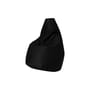 Pouf d'extérieur Sacco Outdoor Medium noir / 68 x 68 cm - Réédition 1968 - Zanotta