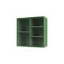 Wandablage Ripple II holz grün / Vitrine - B 69.6 x T 30 x H 69,6 cm / Gewelltes Glas - MONTANA