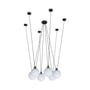 Sospensione Acrobate N°326 / Lampade Gras - 6 paralumi vetro Ø 25 cm - DCW edizioni