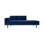 Méridienne Wind tissu bleu / Accoudoir gauche - L 200 cm / Velours - BROSTE COPENHAGEN