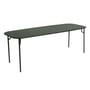 Week-End Rectangular table metal green / 220 x 85 cm - Aluminium - Petite Friture