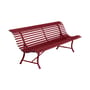 Banc avec dossier Louisiane métal rouge / L 200 cm - Métal - Fermob
