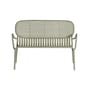 Week-End Bench metal green / Aluminium - W 114 cm - Petite Friture
