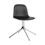 Chaise pivotante Form cuir noir / Rembourrage intégral - Normann Copenhagen
