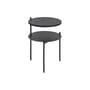 Table de chevet Tu bois noir / Ø 40 x H 52,5 cm - NOO.MA
