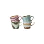 Tazzina per cappuccino 70s ceramics ceramica multicolore / Set di 4 - 33 cl - HK LIVING