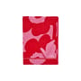 Asciugamano Unikko tessuto rosso / 70 x 150 cm - Marimekko