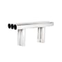 Septem Bench grey silver metal / Aluminium tubes - L 100 cm - Axel Chay