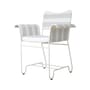 Fauteuil rembourré Tropique tissu gris / Sans franges - Matégot, réédition 50' - Gubi
