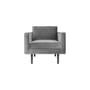 Fauteuil rembourré Wind tissu gris / Velours - BROSTE COPENHAGEN