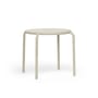Toní Bistreau Round table metal beige / Ø 80 cm - Hole for parasol + removable candle holder - Fatboy