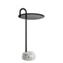 Tavolino d'appoggio Bowler metallo pietra nero / Metallo & granito - Hay