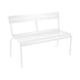 Banc avec dossier Luxembourg métal blanc / 3 places - L 118 cm - Fermob
