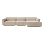 Ecksofa Develius F textil beige / 4 Sitze - L 309 cm / Liege rechts - &tradition