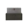 Kiste Metal metall grün grau / 2er-Set - 60 x 36 cm - House Doctor