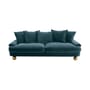 Sofa Greenwich textil blau / L 220 cm – Velours - Jonathan Adler