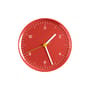 Orologio murale  materiale plastico rosso / Jasper Morrison, 2008 - Riciclato - Hay