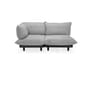 Divano da giardino a 2 posti Paletti set tessuto grigio / Bracciolo sinistro - L 190 cm - Fatboy