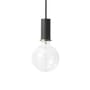 Pendelleuchte Socket Low metall schwarz / Set aus Kabel + Fassung + Rosette - Ferm Living