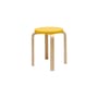 Sgabello E 60 legno giallo / Alvar Aalto, 1933 - 4 piedi - ARTEK
