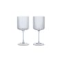 Weißweinglas Ripple glas transparent / Set von 2 - 26 cl - Ferm Living
