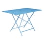 Klapptisch Bistro metall blau / 117 x 77 cm - 6 Personen - Sonnenschirm Loch - Fermob