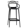 Chaise de bar Masters plastique noir / H 75 cm/ Modèle d'exposition - Kartell