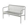 Palissade Dining Bench with backrest metal grey W 128 cm - R & E Bouroullec - Hay