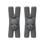 Set de 2 pinces Lampo Chat plastique noir / Aimantée - Alessi