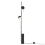 Post Floor lamp metal black / LED - 2 adjustable magnetic spotlights - Muuto