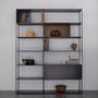 Libreria Easy Irony metallo marrone nero rame / Con contenitori - L 178 x H 226 cm - Zeus