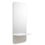 Miroir mural Horizon   Vertical métal verre blanc / Etagère - L 40 x H 80 cm - Normann Copenhagen