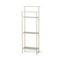 Regal Dora metall beige / L 30 x Tiefe. 13 x H 79 cm - Mit Handtuchhalter - Ferm Living