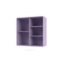 Wandablage Ripple II holz violett / Vitrine - B 69.6 x T 30 x H 69,6 cm / Gewelltes Glas - MONTANA