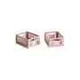 Lot de 2 paniers Colour Crate MINI plastique beige / 17 x 13 cm - Recyclé - Hay