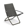 Chaise longue pliable inclinable Snooze Cosy tissu gris / 2 positions - Emu