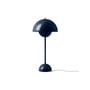 Lampe de table Flowerpot VP3 métal bleu / H 50 cm - By Verner Panton, 1968 - &tradition