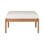 Outdoor-Hocker Jack Outdoor textil holz weiß / Teakholz & Stoff - 71 x 54 cm - Ethnicraft