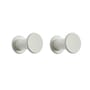 Set de 2 patères Bolt métal gris - Hay