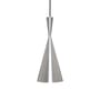 Sospensione Unbeaten Tall LED metallo argento / Ø 19 x H 36 cm - Tom Dixon